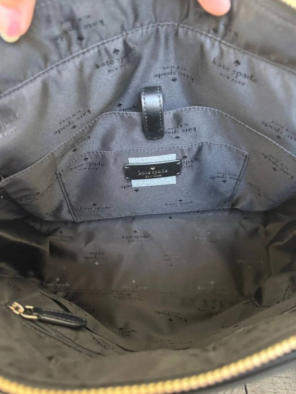 KATE SPADE, Chelsea Nylon Satchel Tote Shoulder Bag Black Handbag